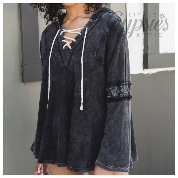POL Black Burnout Grunge Hoodie - Picture 6 of 14